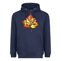 Navy withered leaf Heavyweight Hoodie - BarkalooDesign