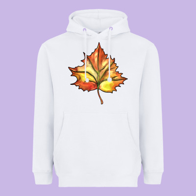 Withered Leaf Heavyweight Hoodie Designed By Barkaloodesign