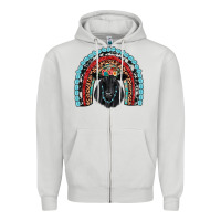 Dove Grey black angus  rainbow Zipper Hoodie - JahusDesignShop