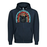Navy black angus  rainbow Zipper Hoodie - JahusDesignShop