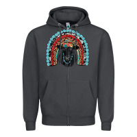 Smoke black angus  rainbow Zipper Hoodie - JahusDesignShop