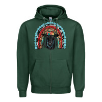 Sports Green black angus  rainbow Zipper Hoodie - JahusDesignShop