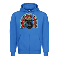 True Royal black angus  rainbow Zipper Hoodie - JahusDesignShop