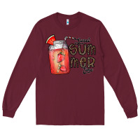 Burgundy summer Long Sleeve Tee - CowhideDigitalArt