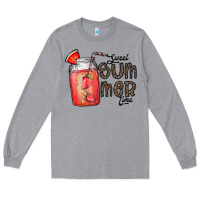 Heather Grey summer Long Sleeve Tee - CowhideDigitalArt