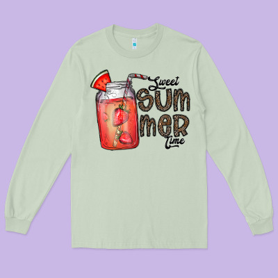 Summer Long Sleeve Tee Designed By Cowhidedigitalart