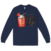 Navy summer Long Sleeve Tee - CowhideDigitalArt