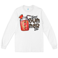 White summer Long Sleeve Tee - CowhideDigitalArt