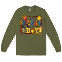 Army Green its a softball kinda day Long Sleeve Tee - AdoDesignShop