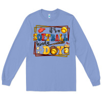 Colony Blue its a softball kinda day Long Sleeve Tee - AdoDesignShop
