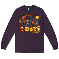 Plum its a softball kinda day Long Sleeve Tee - AdoDesignShop