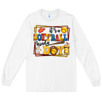 White its a softball kinda day Long Sleeve Tee - AdoDesignShop