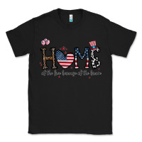 Black home of the free beacuse of the brave Classic Tee - CowhideDigitalArt