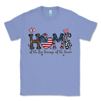 Colony Blue home of the free beacuse of the brave Classic Tee - CowhideDigitalArt