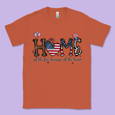 Home Of The Free Beacuse Of The Brave Classic Tee Designed By Cowhidedigitalart