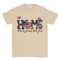 Mushroom home of the free beacuse of the brave Classic Tee - CowhideDigitalArt