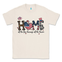 Natural home of the free beacuse of the brave Classic Tee - CowhideDigitalArt