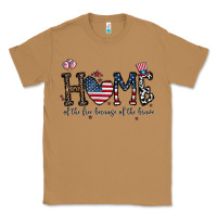 Toasted Coconut home of the free beacuse of the brave Classic Tee - CowhideDigitalArt