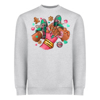 Pink Christmas Black Girl Sneakers Heavyweight Sweatshirt | Teevron