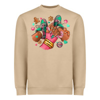 Mushroom pink christmas black girl sneakers Heavyweight Sweatshirt - RanaPortraitStore