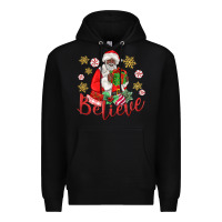 Black believe black santa christmas Premium Hoodie - MaliasSmallBusiness
