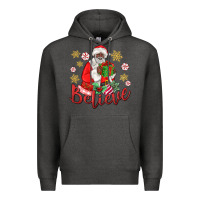 Charcoal Heather believe black santa christmas Premium Hoodie - MaliasSmallBusiness