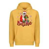 Mustard believe black santa christmas Premium Hoodie - MaliasSmallBusiness