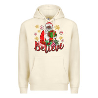 Sandshell believe black santa christmas Premium Hoodie - MaliasSmallBusiness