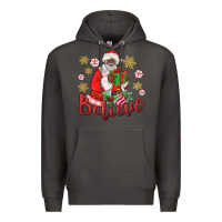 Smoke believe black santa christmas Premium Hoodie - MaliasSmallBusiness