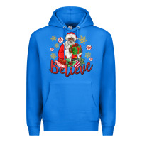 True Royal believe black santa christmas Premium Hoodie - MaliasSmallBusiness