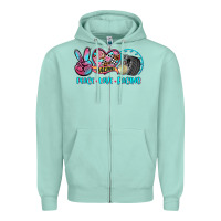 Seafoam peace love racing Zipper Hoodie - AdoDesignShop