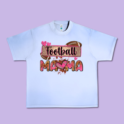 Football Mama With Leopard Urban Heavy Tee Designed By Zillion Design Studio