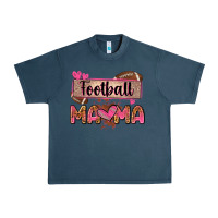 Midnight Navy football mama with leopard Urban Heavy Tee - Zillion Design Studio