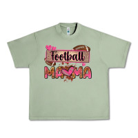 Oil Green football mama with leopard Urban Heavy Tee - Zillion Design Studio