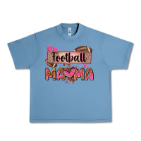 Pebble Blue football mama with leopard Urban Heavy Tee - Zillion Design Studio