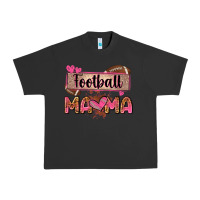 Pigment Black football mama with leopard Urban Heavy Tee - Zillion Design Studio