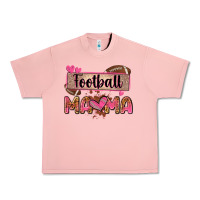 Salmon football mama with leopard Urban Heavy Tee - Zillion Design Studio