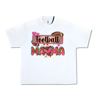 White football mama with leopard Urban Heavy Tee - Zillion Design Studio