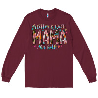 Burgundy glitter and dirt mama of both Long Sleeve Tee - RacoonDesign