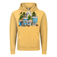 Vintage Mustard Wolf coffee cups Vintage Hoodie - texasbilliewilder