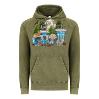 Vintage Olive Wolf coffee cups Vintage Hoodie - texasbilliewilder