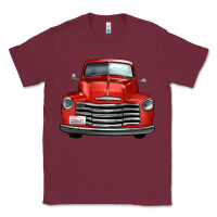 Burgundy western red truck front view Classic Tee - FaDigitalArtStudio