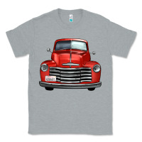 Heather Grey western red truck front view Classic Tee - FaDigitalArtStudio