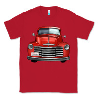 Red western red truck front view Classic Tee - FaDigitalArtStudio