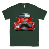 Sports Green western red truck front view Classic Tee - FaDigitalArtStudio