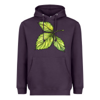 Plum green leaf Heavyweight Hoodie - BarkalooDesign