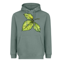 Sage green leaf Heavyweight Hoodie - BarkalooDesign