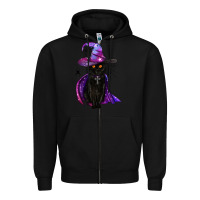 Black black witch cat Zipper Hoodie - BundleAndBundleShop