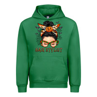 Emerald Hair stylist messy bun Urban Hoodie - BarkalooDesign