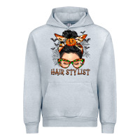 Heather Grey Hair stylist messy bun Urban Hoodie - BarkalooDesign